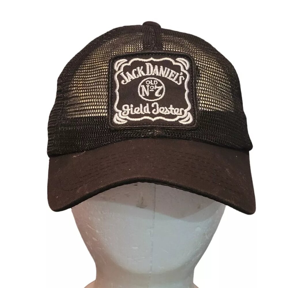 Vtg Magic Jack Daniels Field Tester Patch All Mesh Snapback Trucker Hat USA Cap